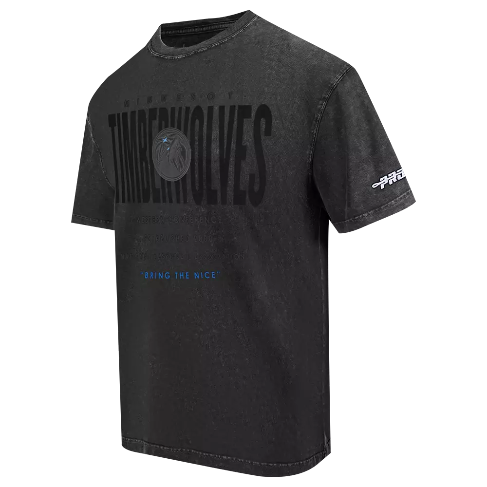 Pro Standard Minnesota Timberwolves Drop Shadow Tee-Black - BLACK
