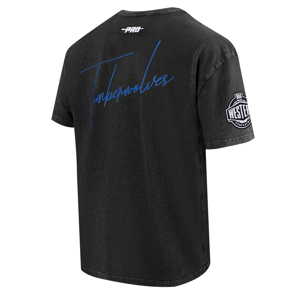 Pro Standard Minnesota Timberwolves Drop Shadow Tee-Black - BLACK Thumbnail View 4