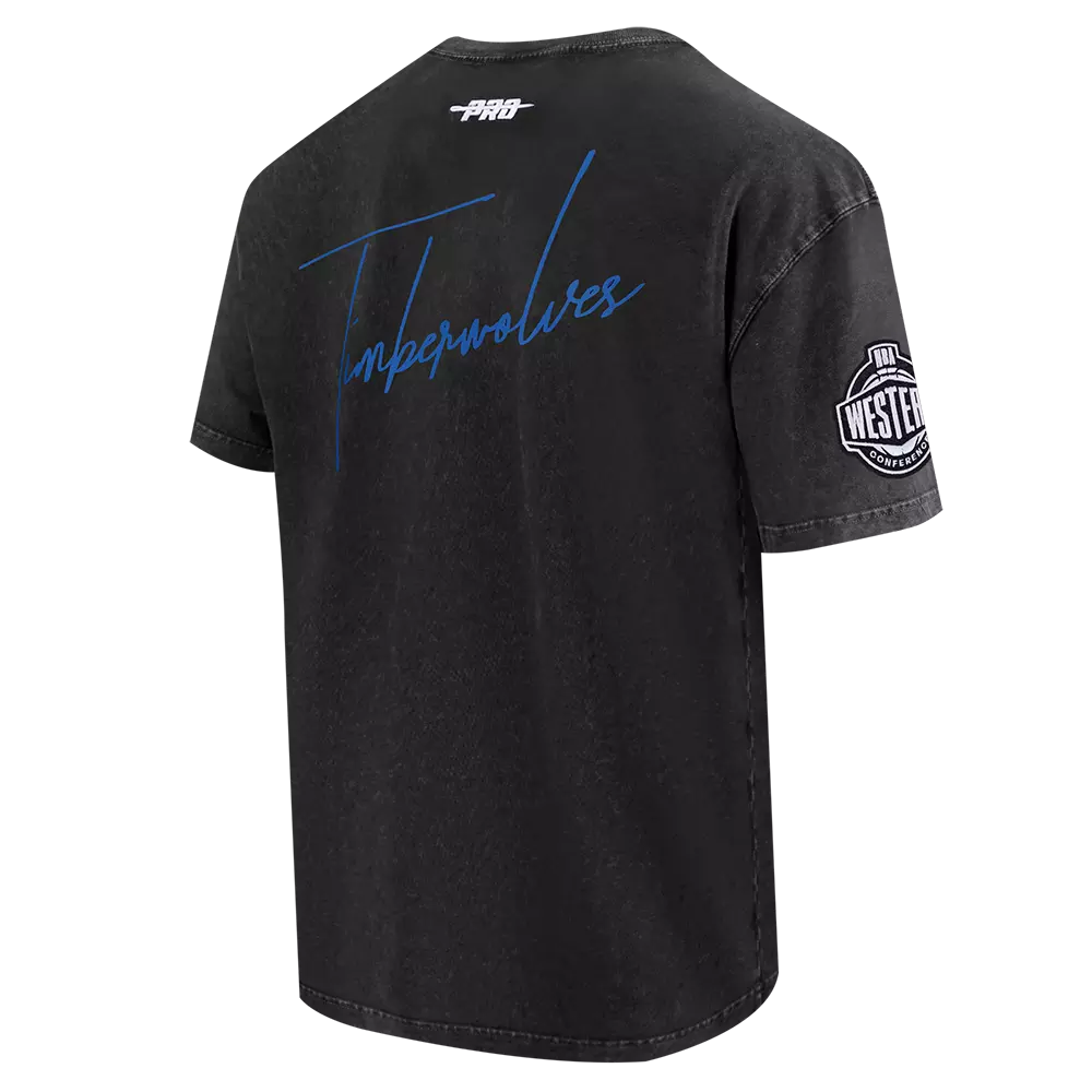 Pro Standard Minnesota Timberwolves Drop Shadow Tee-Black - BLACK