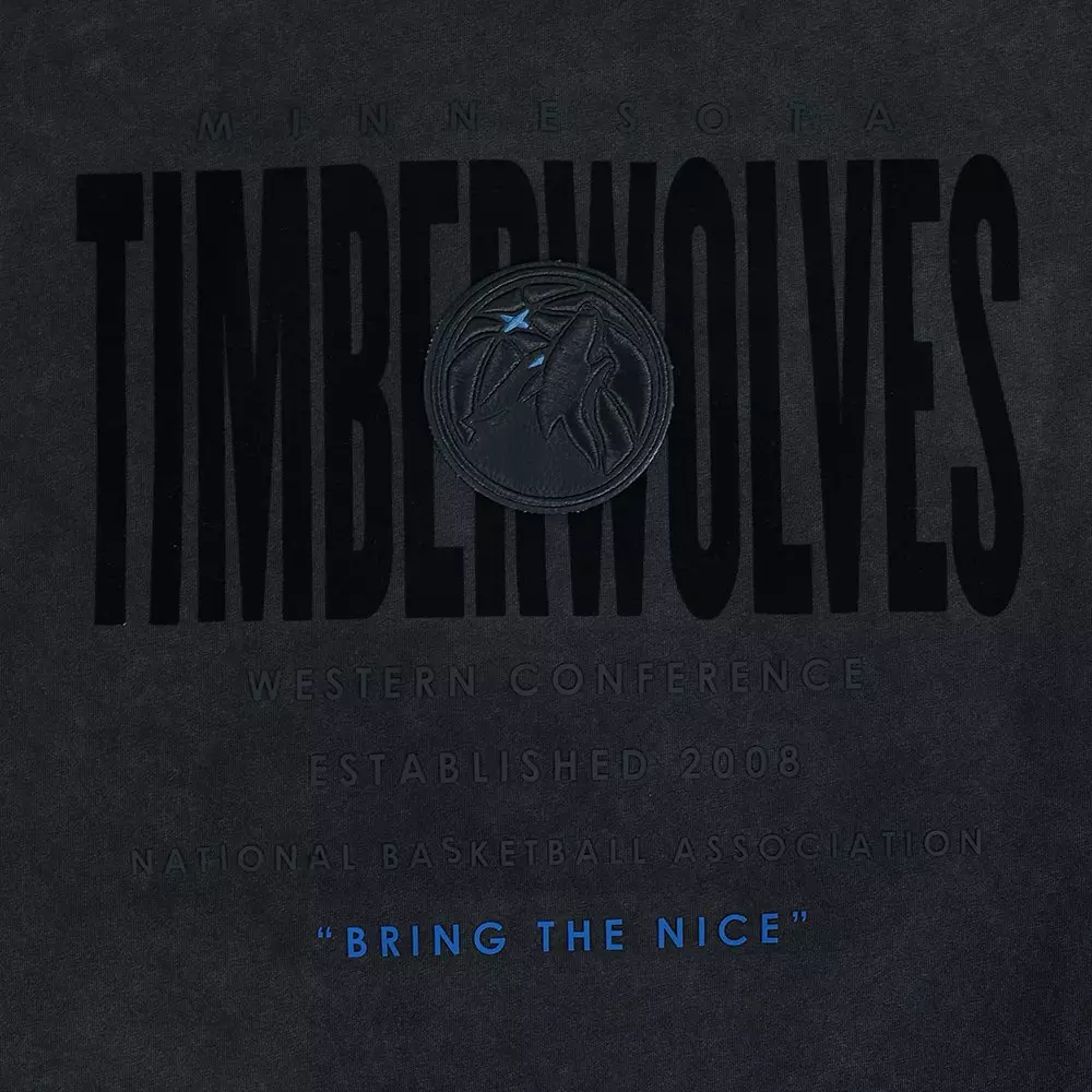 Pro Standard Minnesota Timberwolves Drop Shadow Tee-Black - BLACK