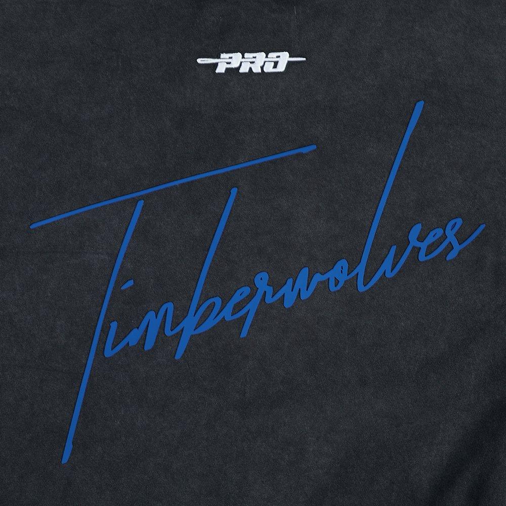 Pro Standard Minnesota Timberwolves Drop Shadow Tee-Black - BLACK Thumbnail View 6