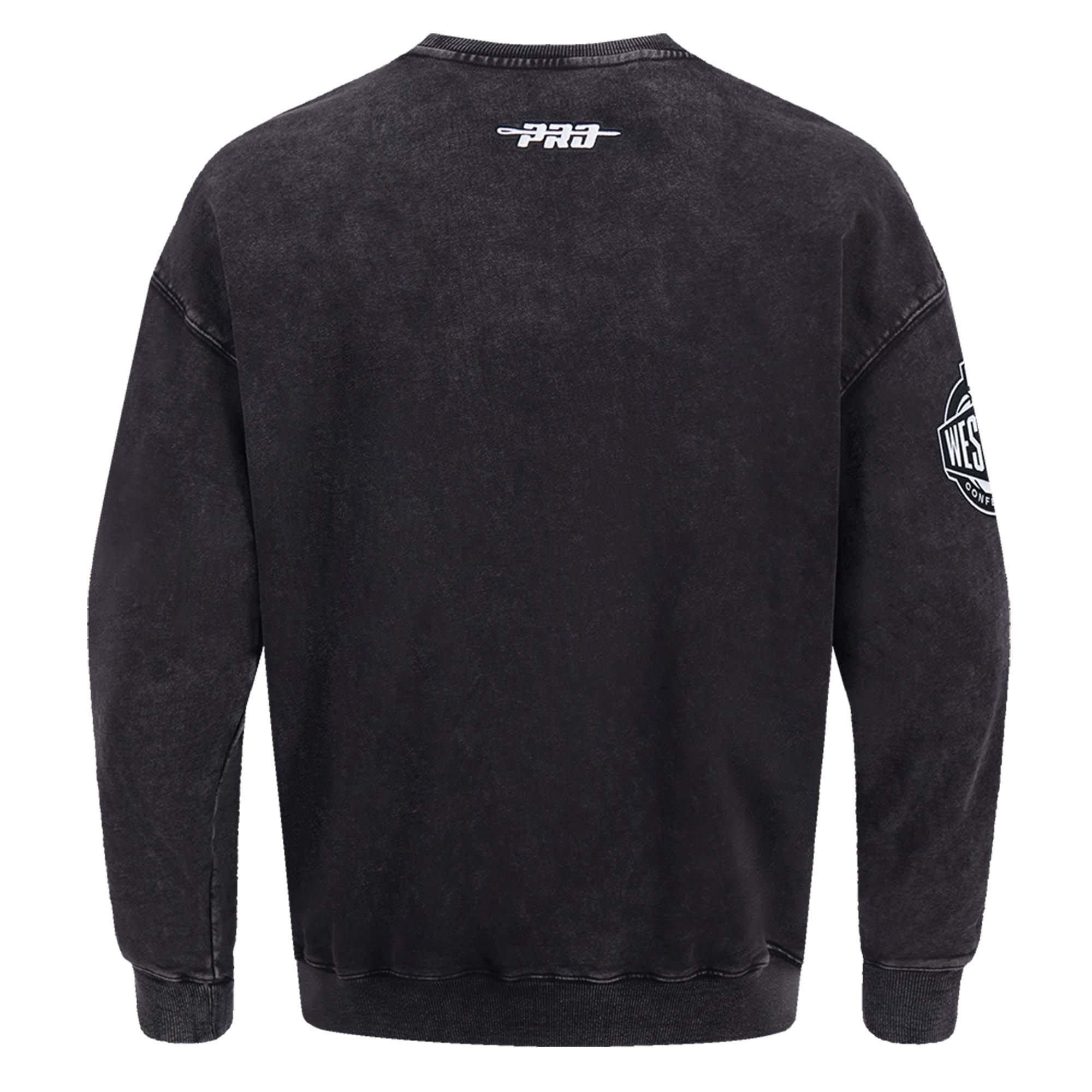 Pro Standard Minnesota Timberwolves Shadow Fleece Crew Sweater-Black - BLACK Thumbnail View 2