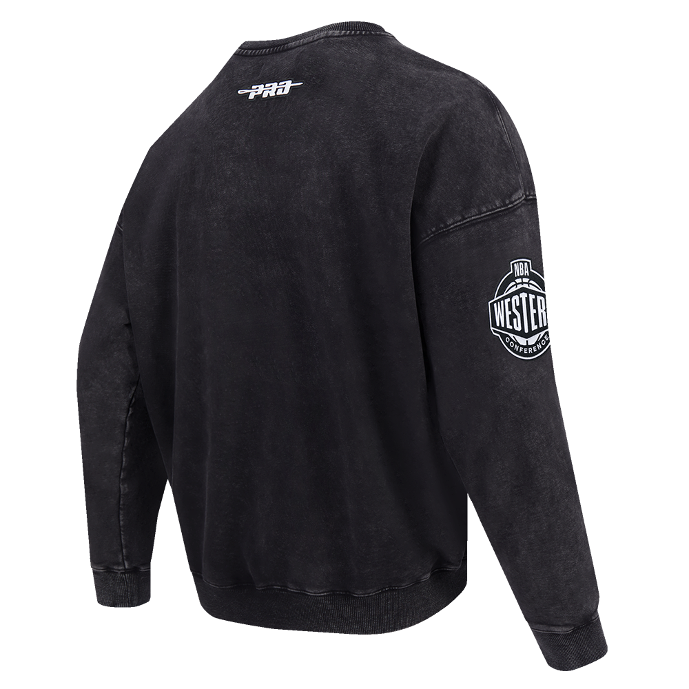 Pro Standard Minnesota Timberwolves Shadow Fleece Crew Sweater-Black - BLACK Thumbnail View 4