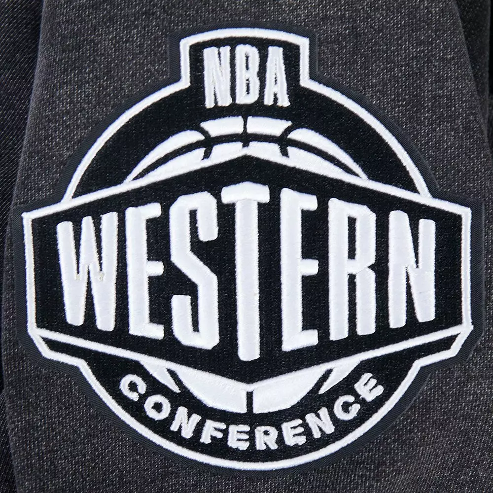 Pro Standard Minnesota Timberwolves Shadow Fleece Crew Sweater-Black - BLACK