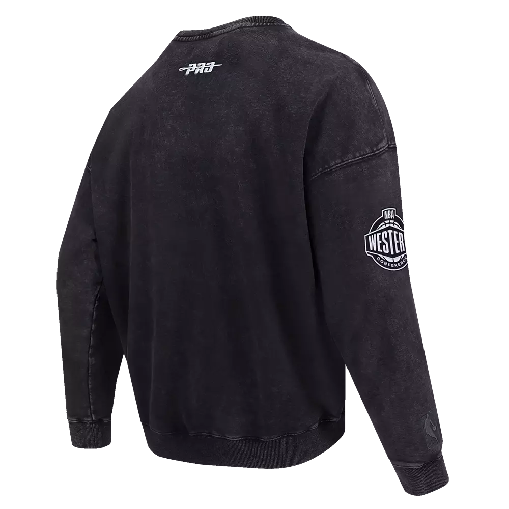 Pro Standard Memphis Grizzlies Shadow Fleece Crew Sweater-Black - BLACK