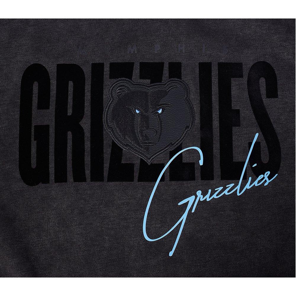 Pro Standard Memphis Grizzlies Shadow Fleece Crew Sweater-Black - BLACK Thumbnail View 5