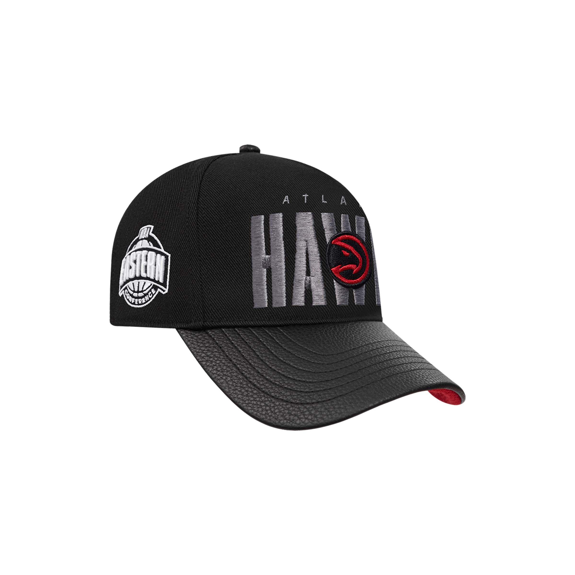 Pro Standard Atlanta Hawks Shadow Drop Snapback Hat-Black