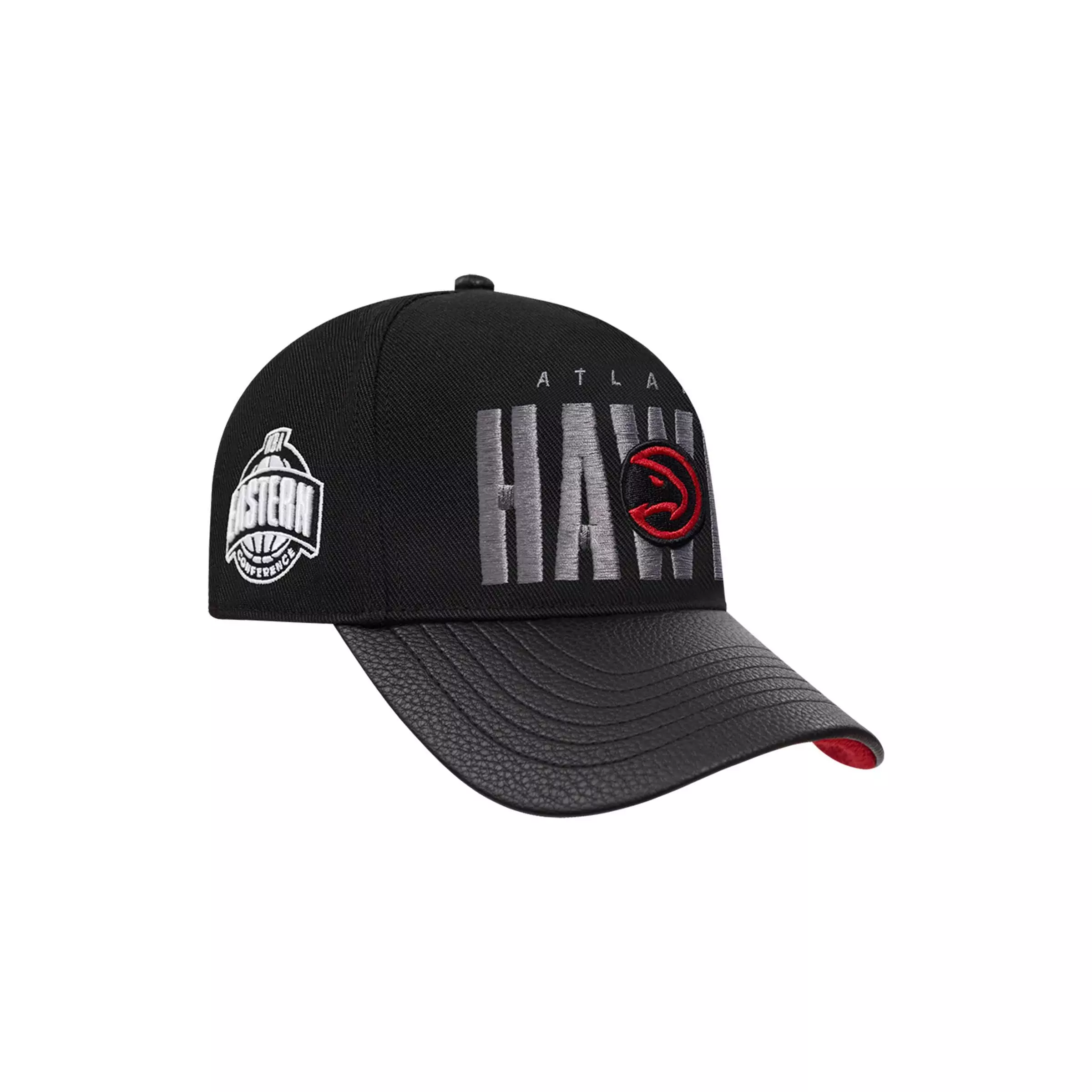 Pro Standard Atlanta Hawks Shadow Drop Snapback Hat-Black - BLACK