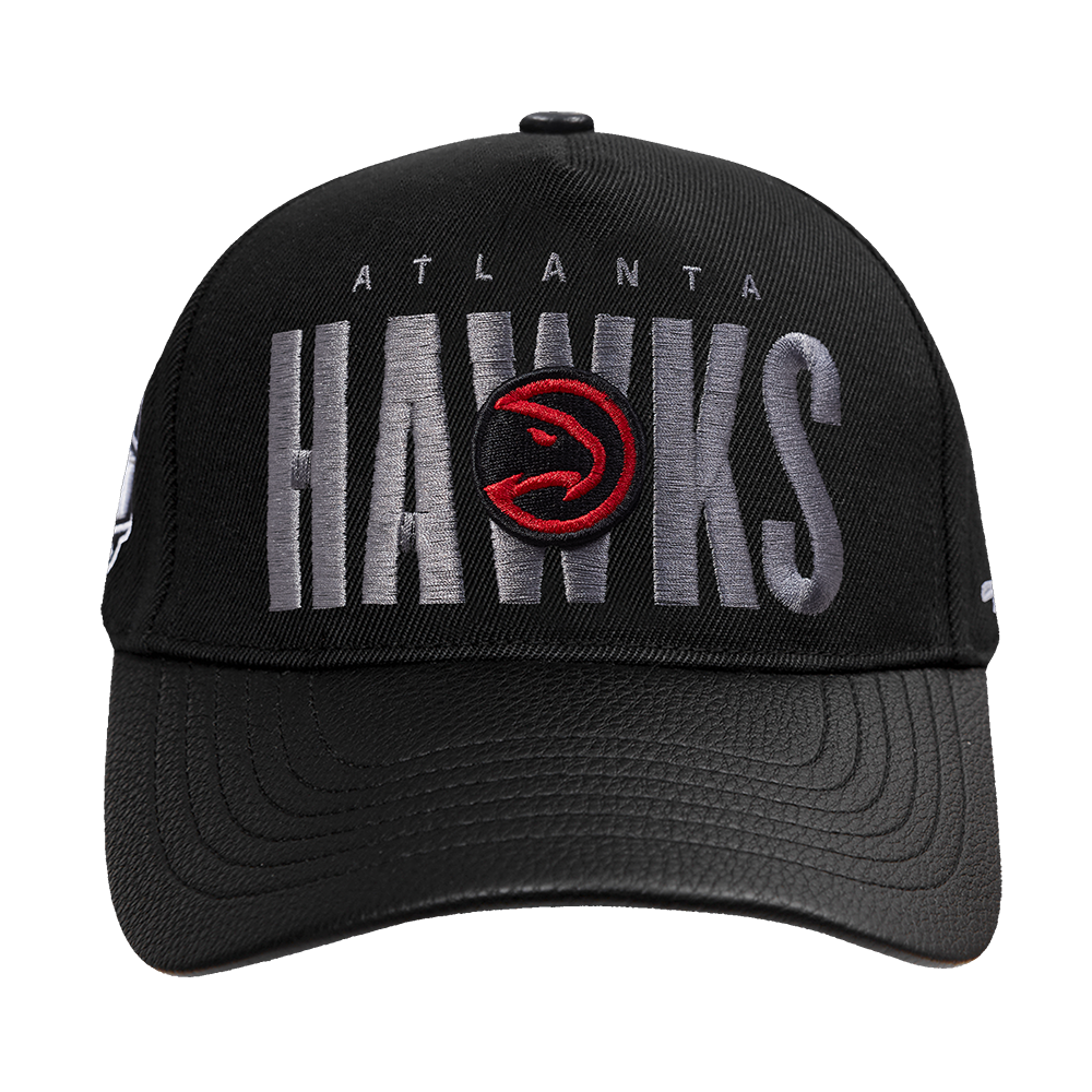 Pro Standard Atlanta Hawks Shadow Drop Snapback Hat-Black