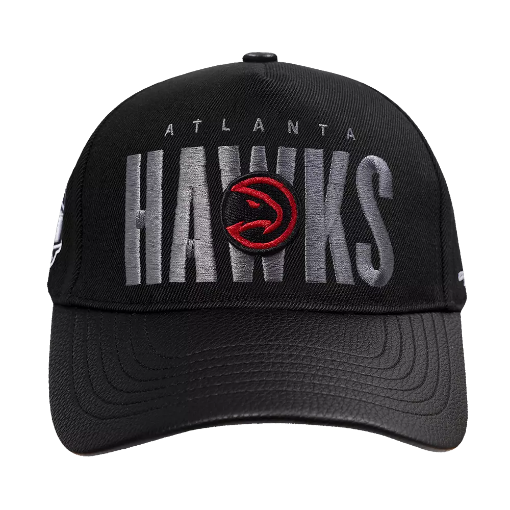 Pro Standard Atlanta Hawks Shadow Drop Snapback Hat-Black - BLACK