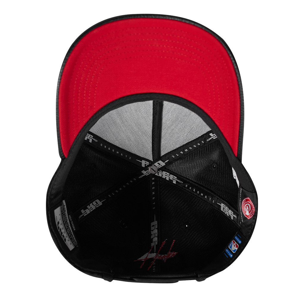 Pro Standard Atlanta Hawks Shadow Drop Snapback Hat-Black