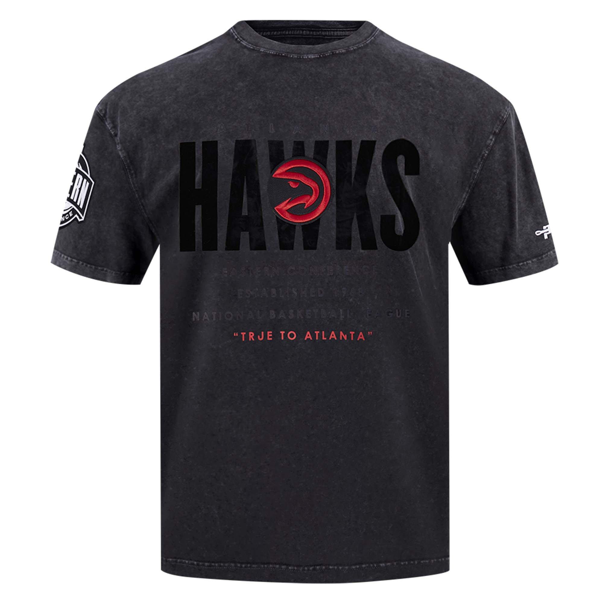 Pro Standard Atlanta Hawks Drop Shadow Tee-Black - BLACK Thumbnail View 1