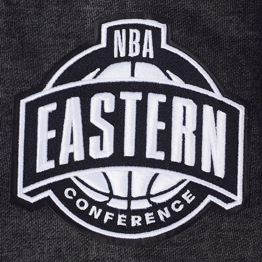 Pro Standard Atlanta Hawks Shadow Fleece Crew Sweater-Black - BLACK Thumbnail View 6