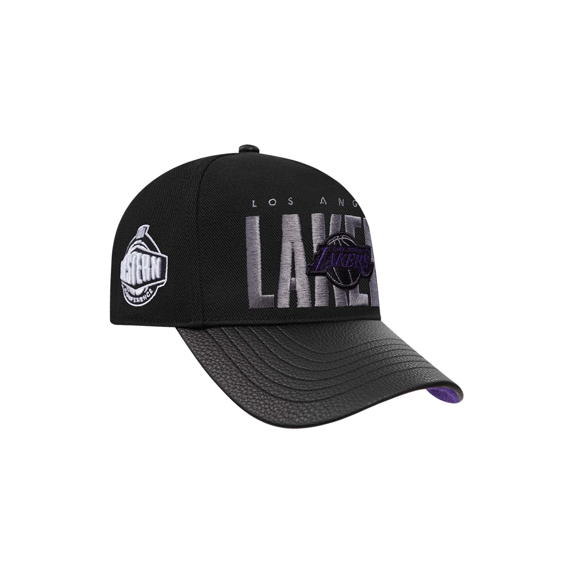 Pro Standard Los Angeles Lakers Shadow Drop Snapback Hat-Black
