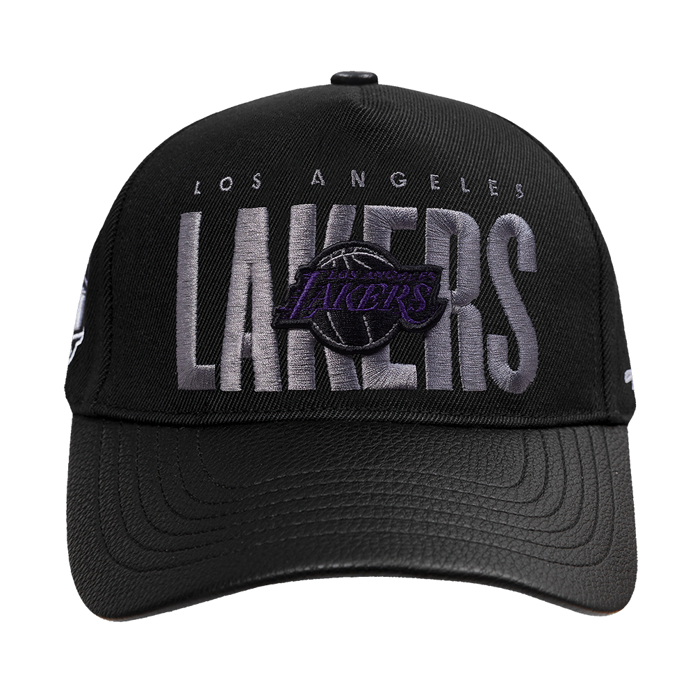 Pro Standard Los Angeles Lakers Shadow Drop Snapback Hat-Black