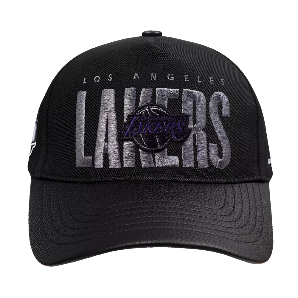 Pro Standard Los Angeles Lakers Shadow Drop Snapback Hat-Black - BLACK