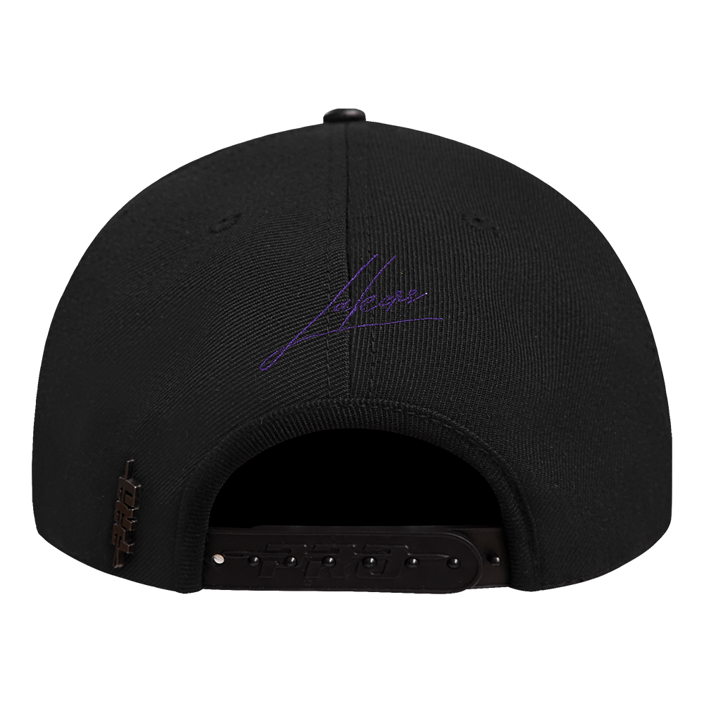 Pro Standard Los Angeles Lakers Shadow Drop Snapback Hat-Black