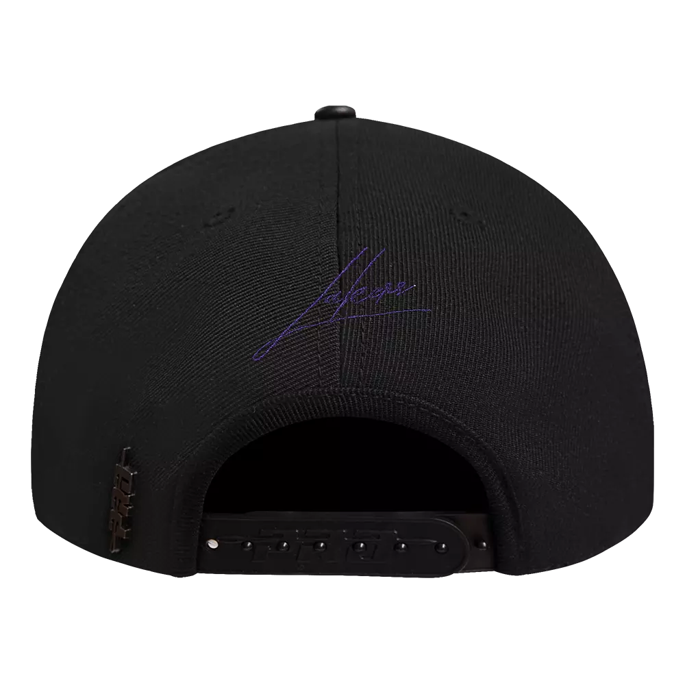 Pro Standard Los Angeles Lakers Shadow Drop Snapback Hat-Black - BLACK