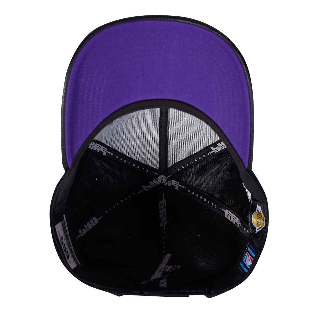 Pro Standard Los Angeles Lakers Shadow Drop Snapback Hat-Black
