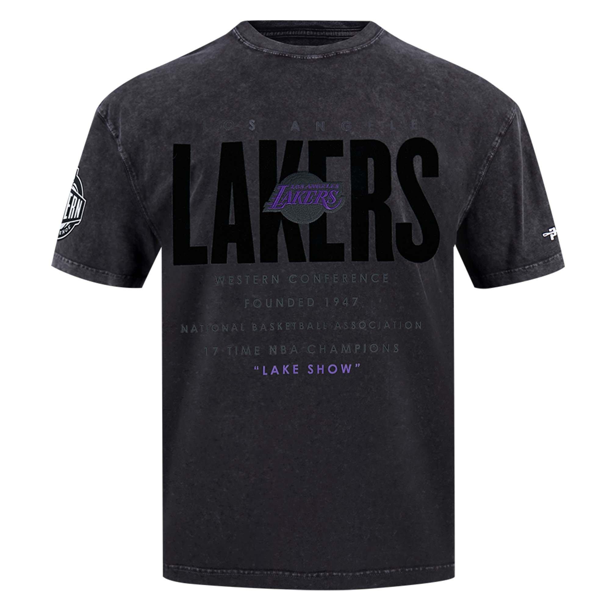 Pro Standard Los Angeles Lakers Drop Shadow Tee-Black - BLACK Thumbnail View 1