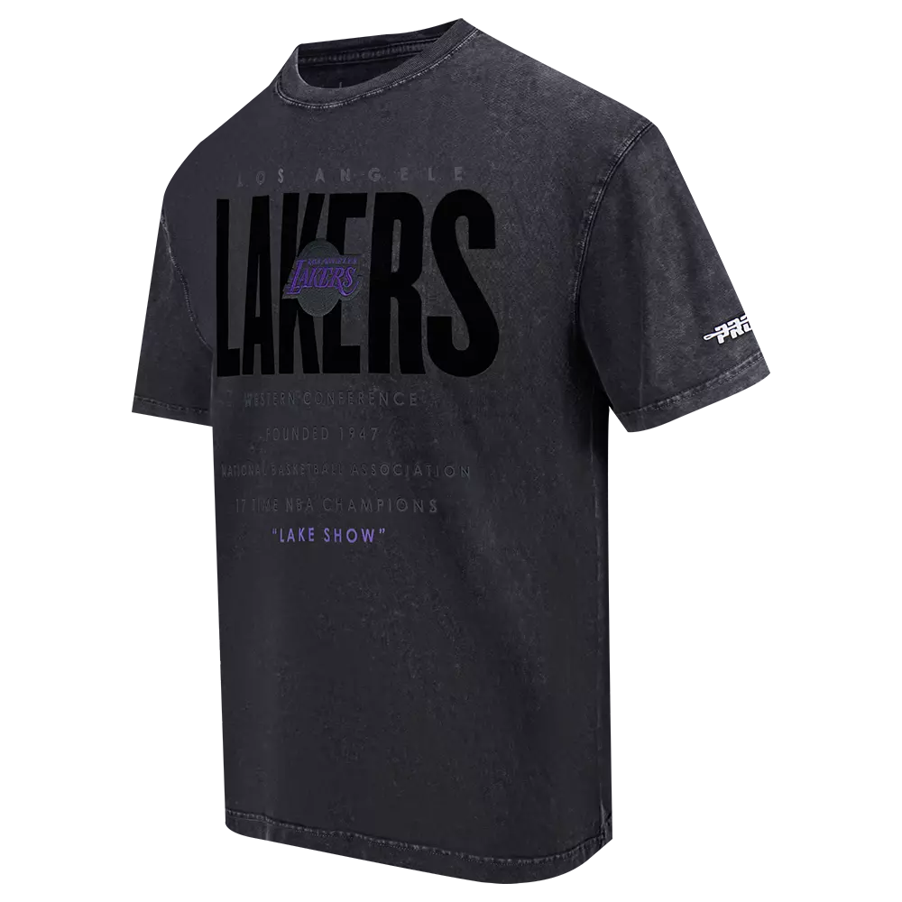 Pro Standard Los Angeles Lakers Drop Shadow Tee-Black - BLACK
