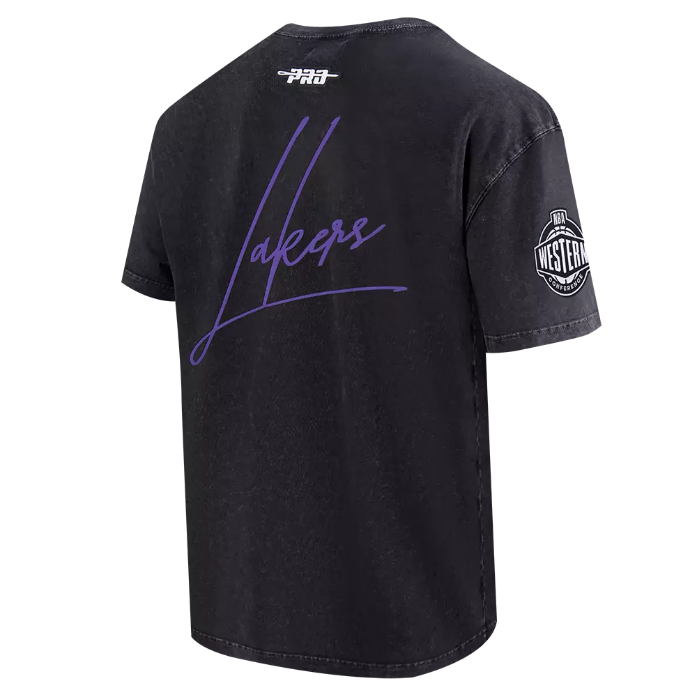 Pro Standard Los Angeles Lakers Drop Shadow Tee-Black - BLACK