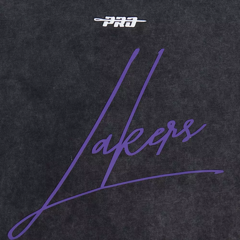 Pro Standard Los Angeles Lakers Drop Shadow Tee-Black - BLACK