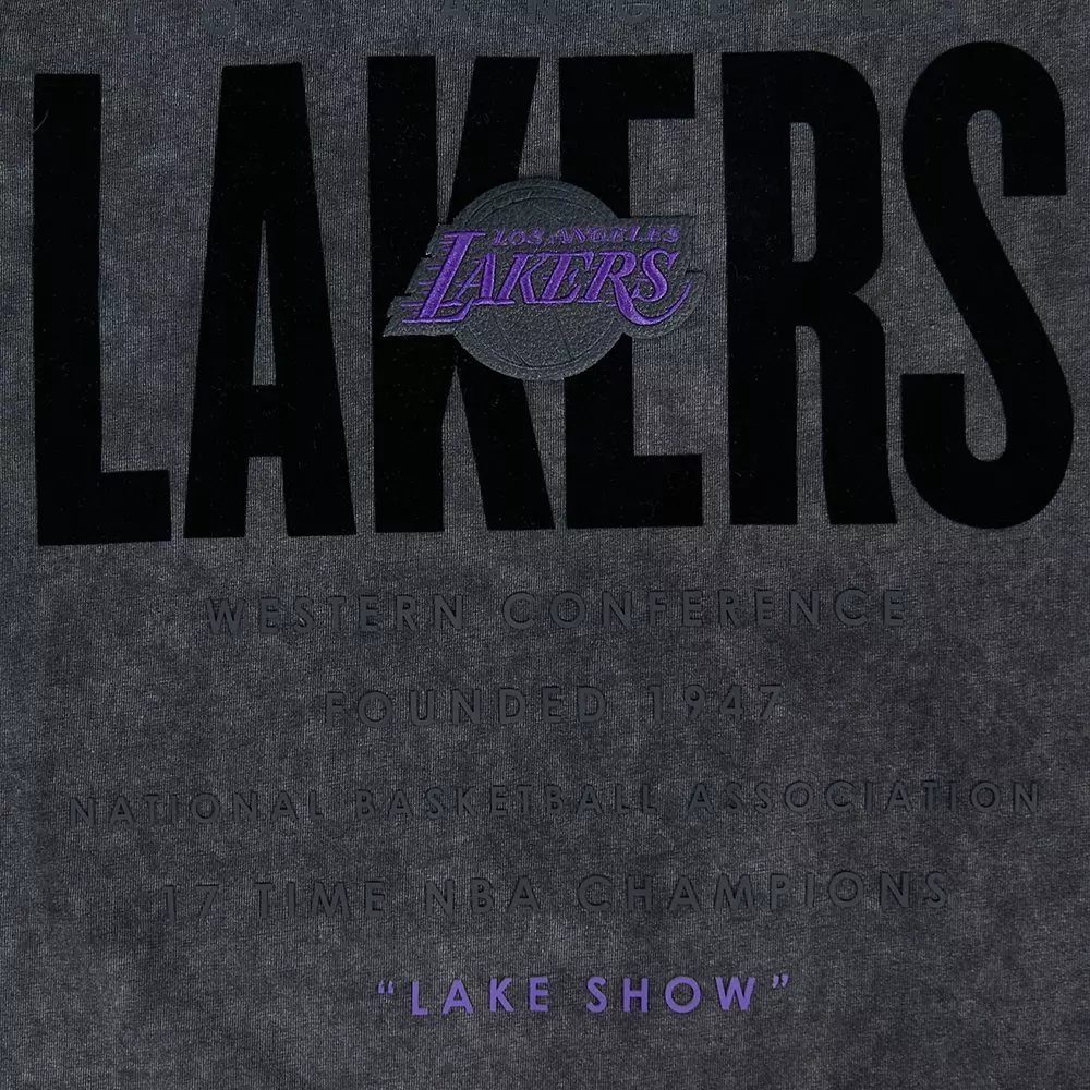 Pro Standard Los Angeles Lakers Drop Shadow Tee-Black - BLACK