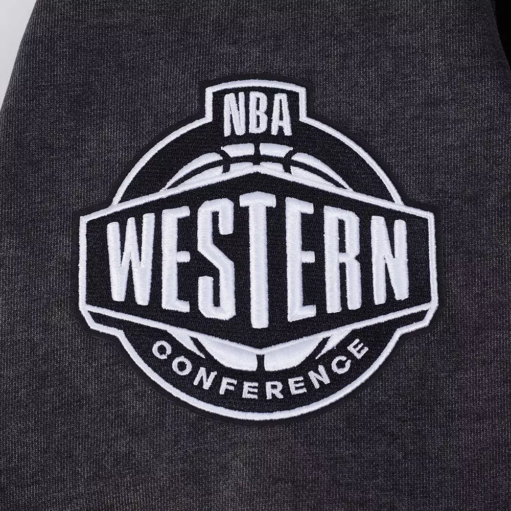 Pro Standard Los Angeles Lakers Shadow Fleece Crew Sweater-Black - BLACK