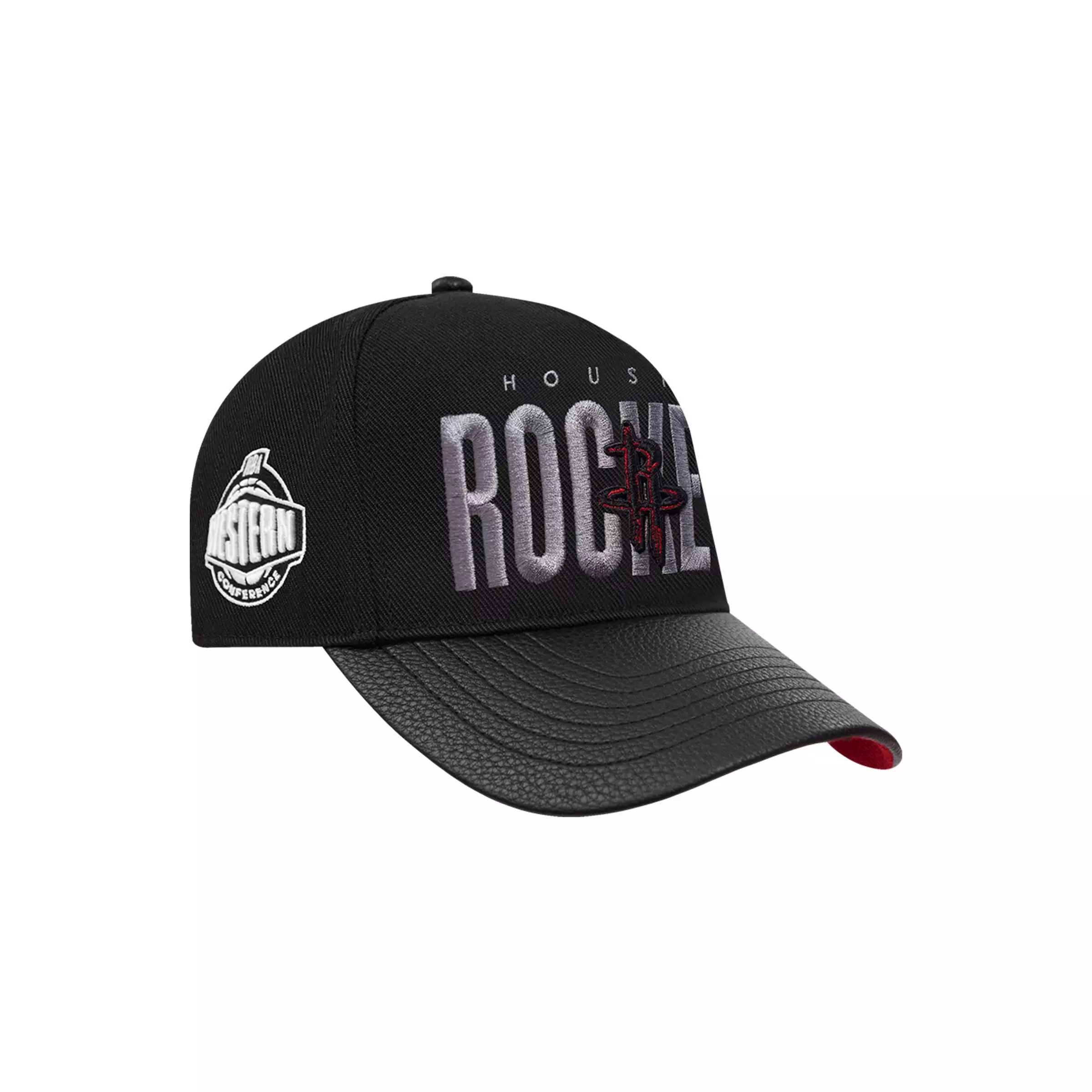 Pro Standard Houston Rockets Shadow Drop Snapback Hat-Black - BLACK