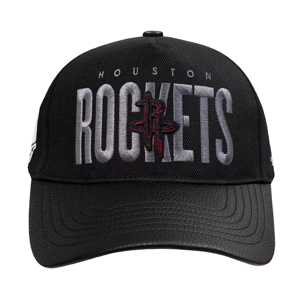Pro Standard Houston Rockets Shadow Drop Snapback Hat-Black - BLACK