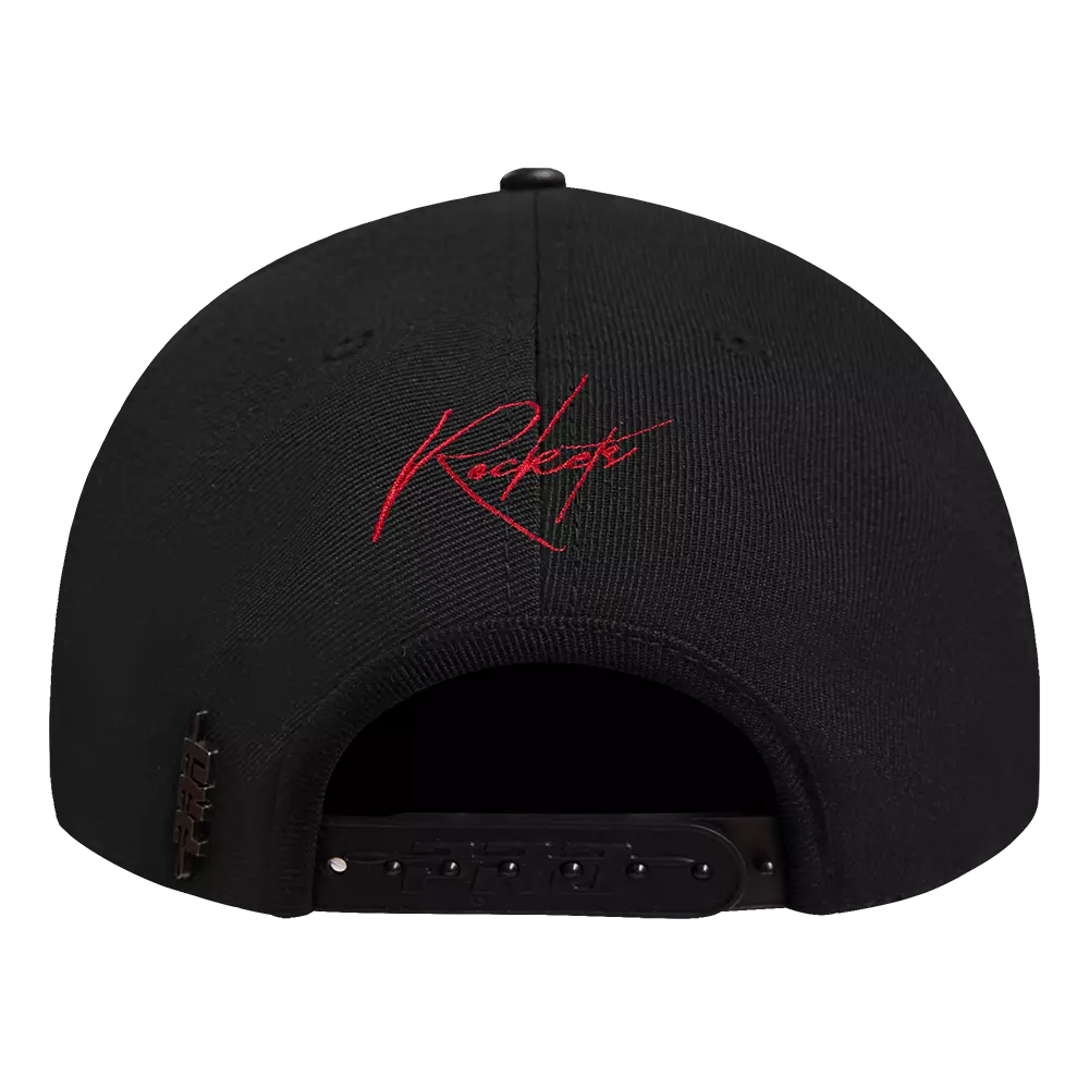 Pro Standard Houston Rockets Shadow Drop Snapback Hat-Black - BLACK