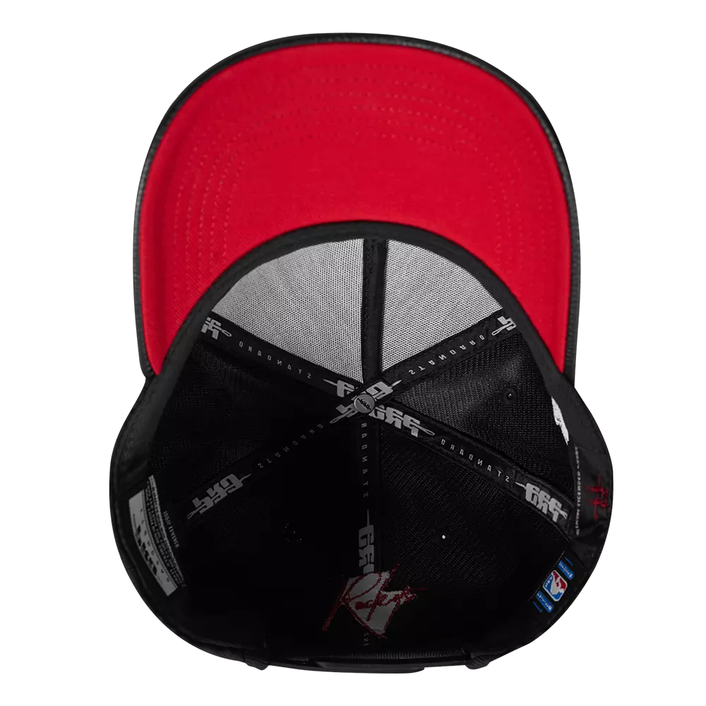 Pro Standard Houston Rockets Shadow Drop Snapback Hat-Black - BLACK
