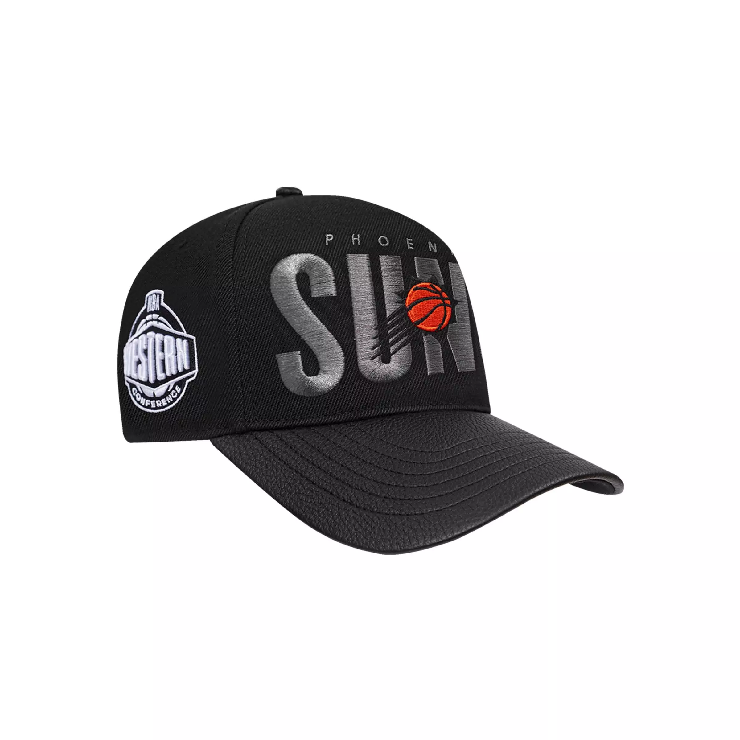Pro Standard Phoenix Suns Shadow Drop Snapback Hat-Black - BLACK