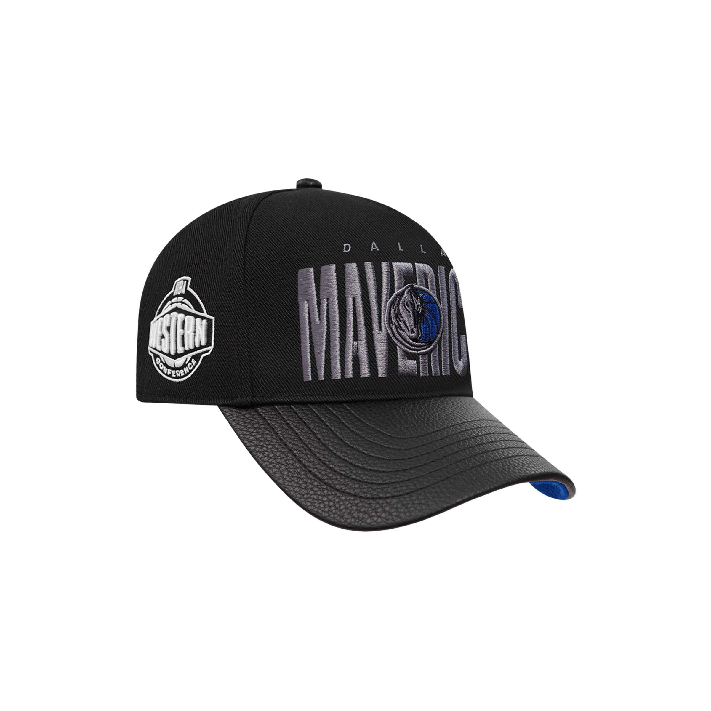 Pro Standard Dallas Mavericks Shadow Drop Snapback Hat-Black