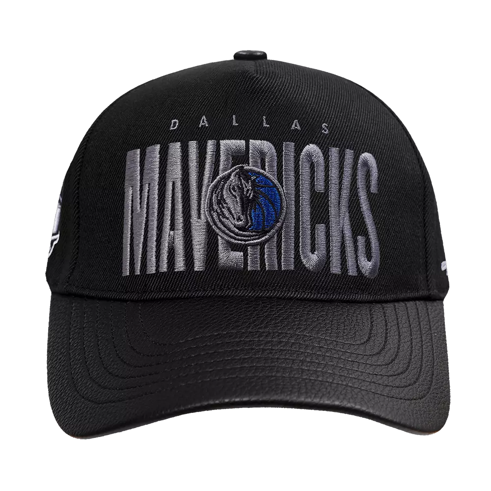 Pro Standard Dallas Mavericks Shadow Drop Snapback Hat-Black - BLACK