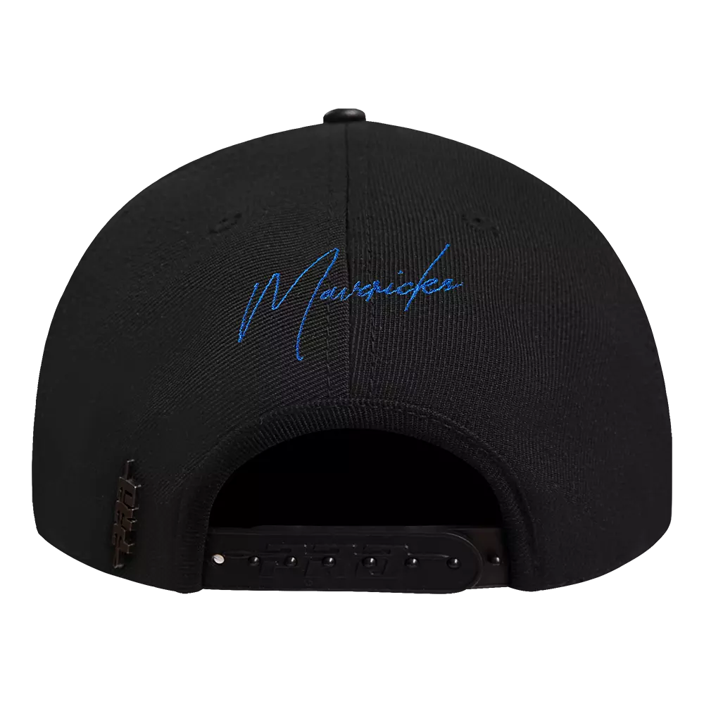 Pro Standard Dallas Mavericks Shadow Drop Snapback Hat-Black - BLACK