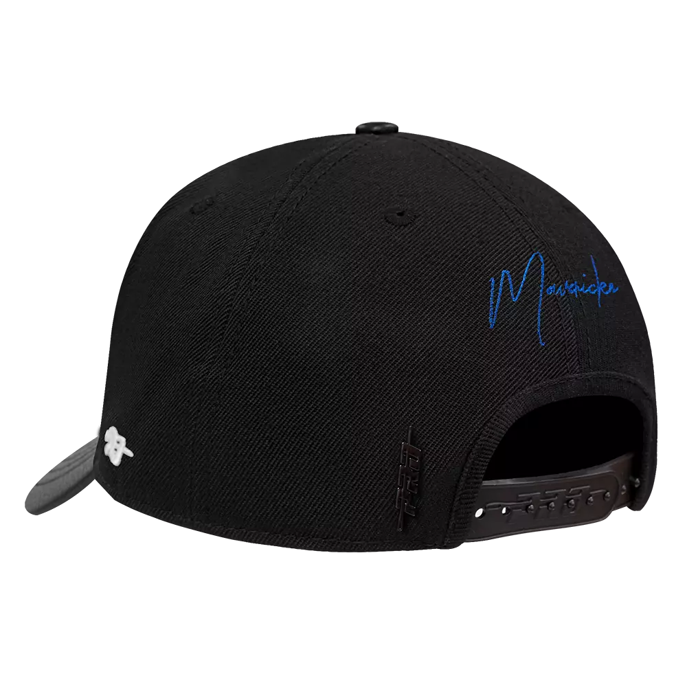 Pro Standard Dallas Mavericks Shadow Drop Snapback Hat-Black - BLACK
