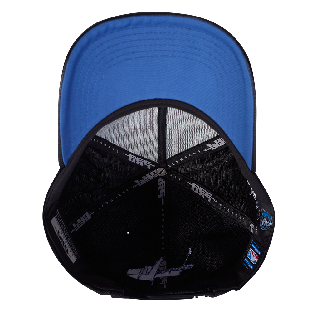 Pro Standard Dallas Mavericks Shadow Drop Snapback Hat-Black