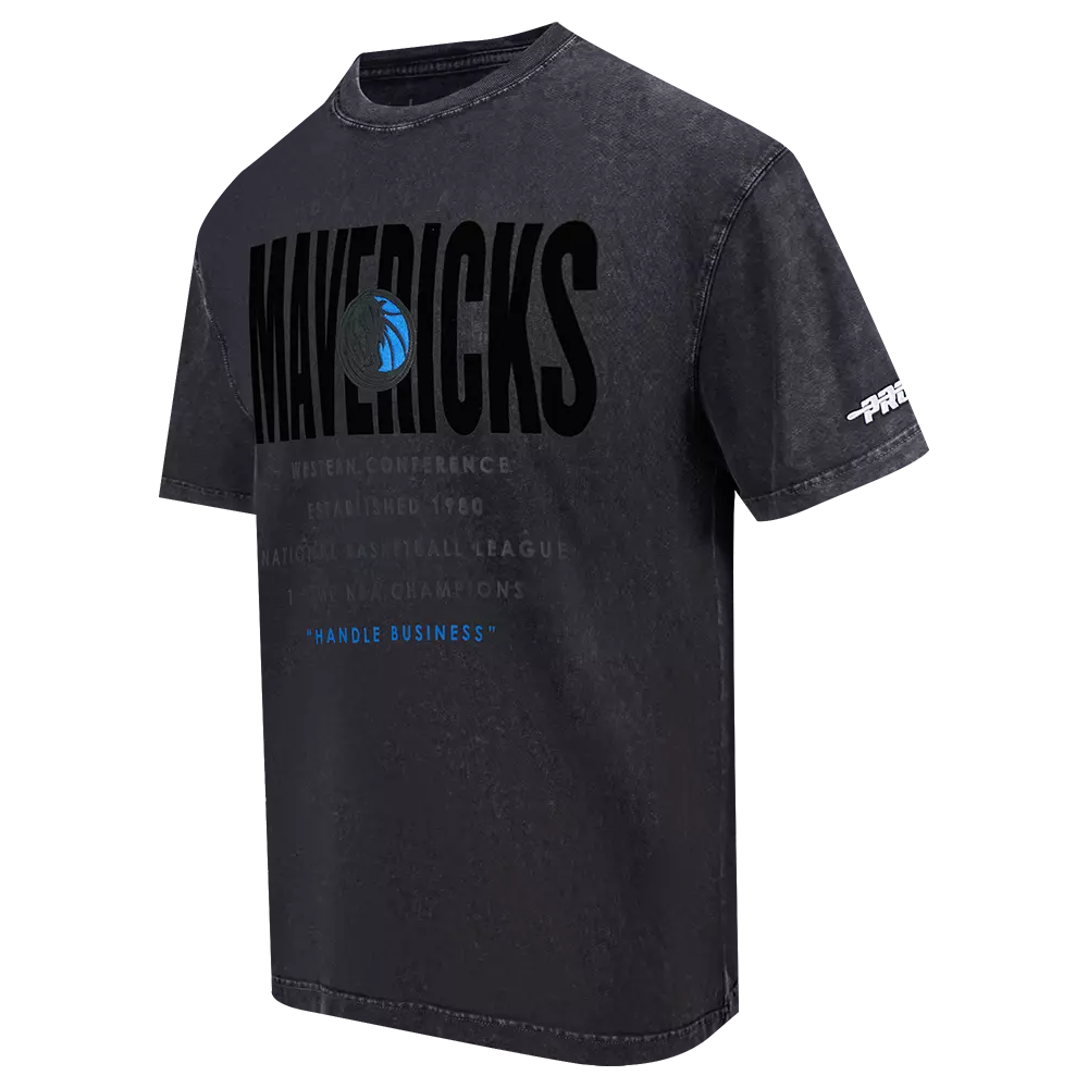 Pro Standard Dallas Mavericks Drop Shadow Tee-Black - BLACK