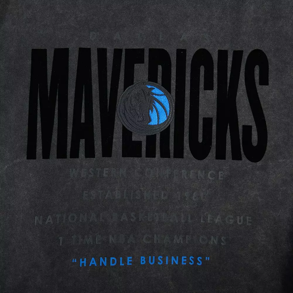 Pro Standard Dallas Mavericks Drop Shadow Tee-Black - BLACK