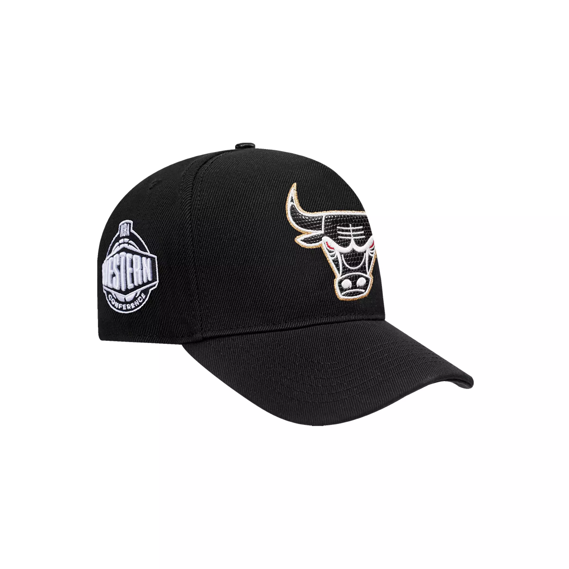 Pro Standard Chicago Bulls Met Gold Snapback Hat - Black/Gold - BLACK/GOLD