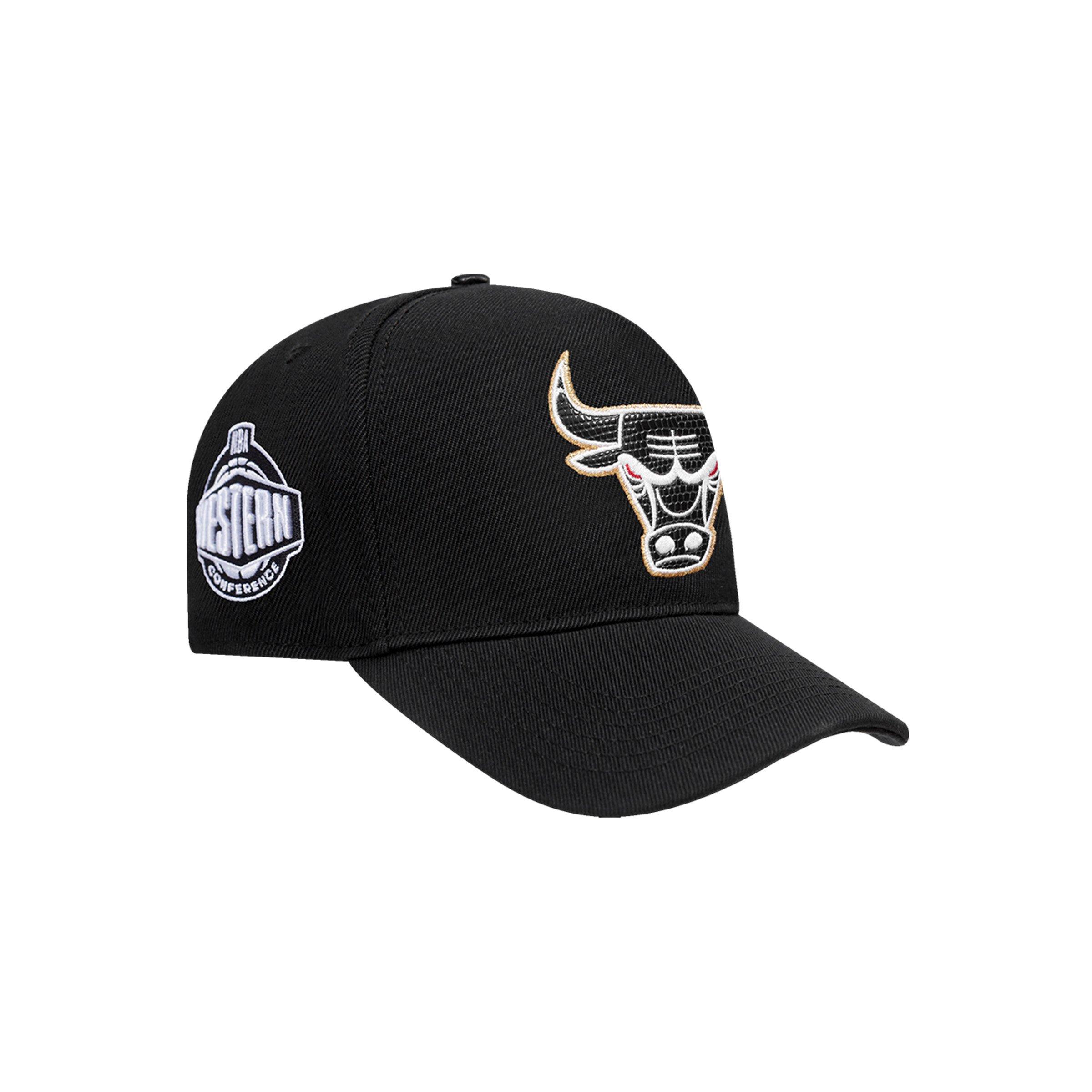 Pro Standard Chicago Bulls Met Gold Snapback Hat-Black/Gold - BLACK/GOLD Thumbnail View 2