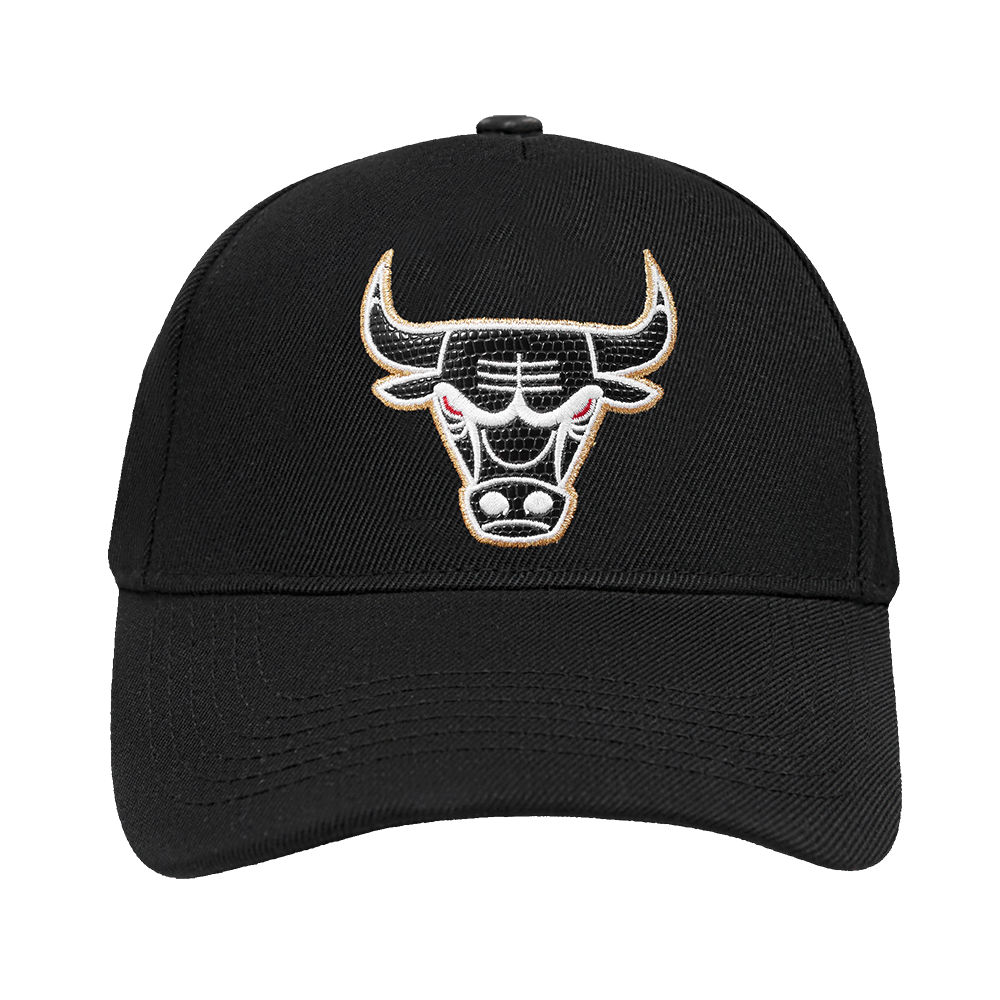 Pro Standard Chicago Bulls Met Gold Snapback Hat-Black/Gold - BLACK/GOLD Thumbnail View 3