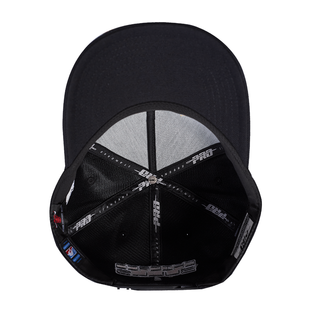 Pro Standard Chicago Bulls Met Gold Snapback Hat - Black/Gold - BLACK/GOLD Thumbnail View 6