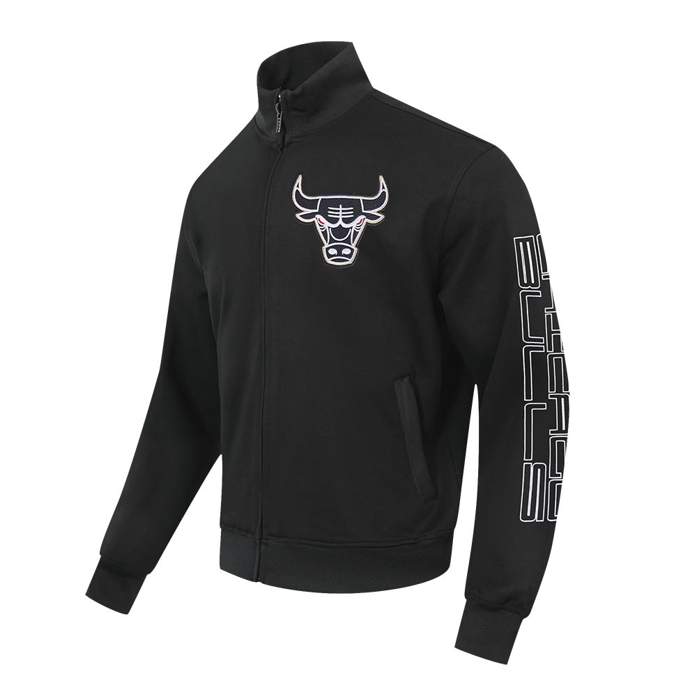 Pro Standard Chicago Bulls Met Gold Track Jacket-Black - BLACK/GOLD Thumbnail View 3