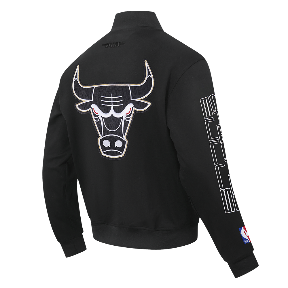 Pro Standard Chicago Bulls Met Gold Track Jacket-Black - BLACK/GOLD Thumbnail View 4