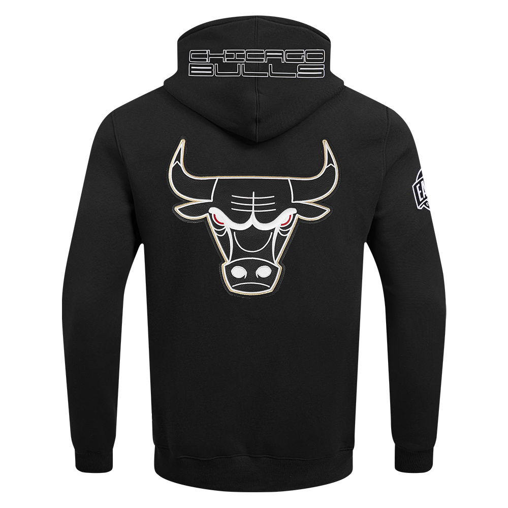 Pro Standard Men's Chicago Bulls Met Gold Hoodie-Black/Gold - BLACK/GOLD Thumbnail View 2