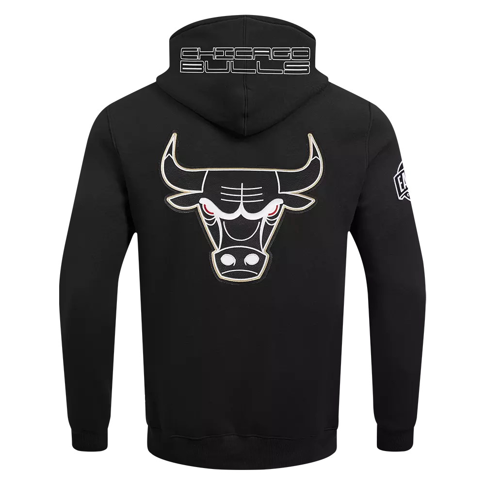 Pro Standard Men's Chicago Bulls Met Gold Hoodie-Black/Gold - BLACK/GOLD