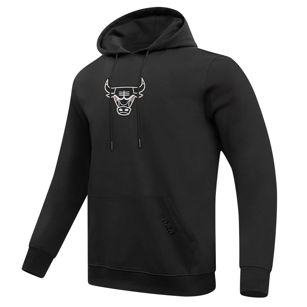 Pro Standard Men's Chicago Bulls Met Gold Hoodie-Black/Gold - BLACK/GOLD Thumbnail View 3